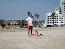 Playing in the Strand Sand