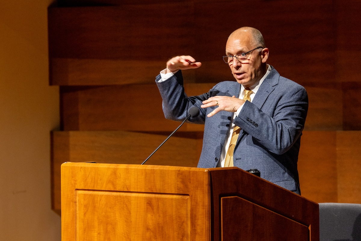 Making a point.